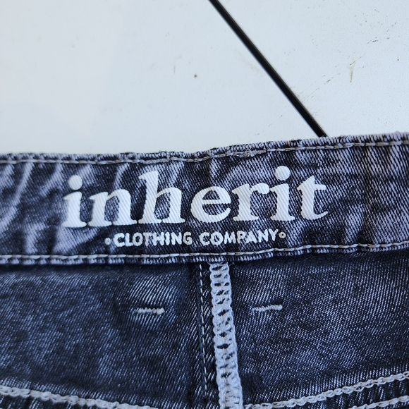 Inherit Clarie Skirt Womens 15/16 Denim Modest Pencil Midi Stretch Gray Black - Picture 7 of 11
